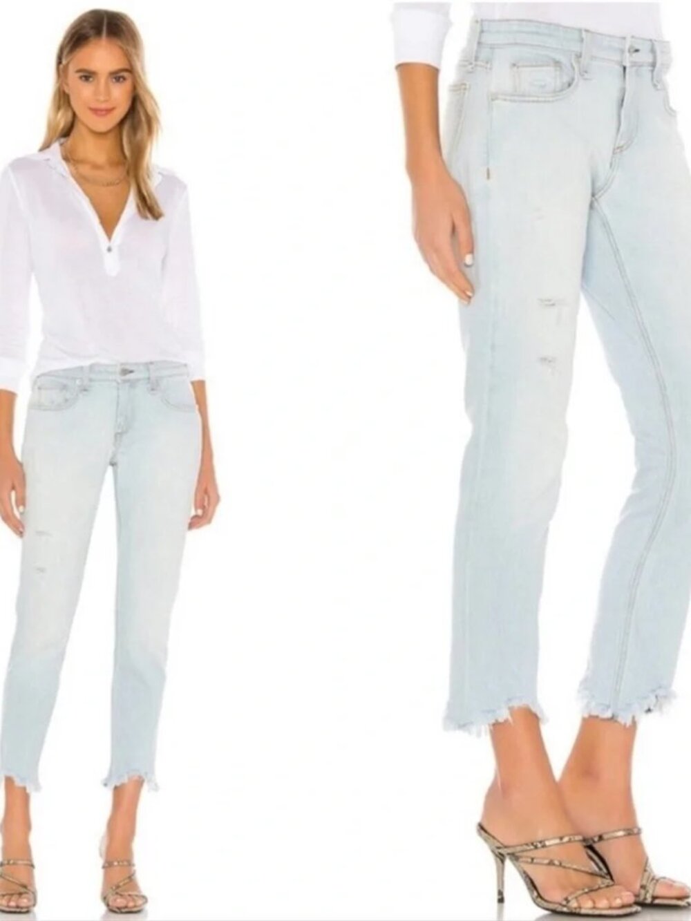 Rag & Bone Dre Low Rise Slim Boyfriend Distressed Jeans